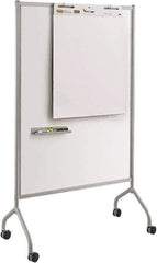 Safco - 72" High x 42" Wide Magnetic Wet/Dry Erase - Steel, 21-1/2" Deep, Includes Magnetic Accessory Tray, Dry Erase Markers, Eraser & Easel Pad Hooks - Eagle Tool & Supply