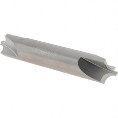 Scientific Cutting Tools - 0.172" Radius, 1/2" Mill Diam, 3 Flute Solid Carbide Corner Rounding End Mill - Double End, Uncoated, 3" OAL, 1/2" Shank Diam - Eagle Tool & Supply