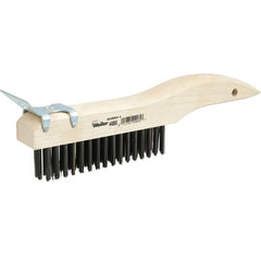 Hand Wire Scratch Brush w/Scraper, .012 Steel Fill, Shoe Handle, 4 × 16 Rows - Eagle Tool & Supply