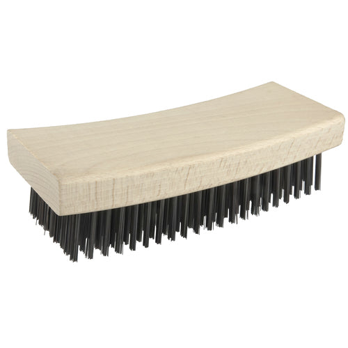 Block Type Scratch Brush, .012 Steel Fill, Curved Face - Eagle Tool & Supply