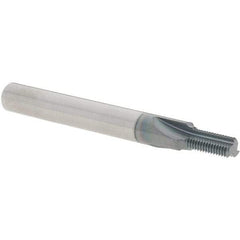 Scientific Cutting Tools - 1/4-40 Thread, 1/4" Shank Diam, AlTiN+ Coating, Solid Carbide Straight Flute Thread Mill - 3 Flutes, 2-1/2" OAL, 1/4" Min Noml Diameter - Eagle Tool & Supply