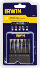 Irwin - 5 Piece, Torx Handle, Power Bit Set - Eagle Tool & Supply