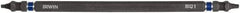 Irwin - #1 x #1" Square Size D/E Square Recess Screwdriver Bit - 1/4" Hex Drive, 6" OAL - Eagle Tool & Supply