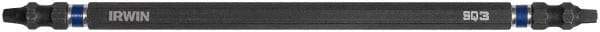 Irwin - #2 x #3" Square Size D/E Square Recess Screwdriver Bit - 1/4" Hex Drive, 6" OAL - Eagle Tool & Supply