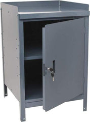 Value Collection - 1 Shelf Combination Storage Cabinet & Work Table - Gray, 24" Wide x 34" High - Eagle Tool & Supply