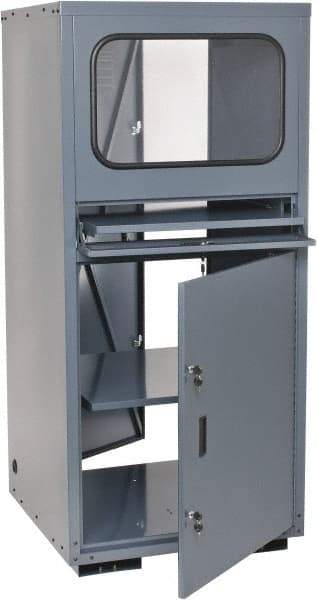 Value Collection - 30 Inch Wide x 66.2969 Inch High x 30 Inch Deep Computer Cabinet - Front and Rear Access with Locking Doors - Eagle Tool & Supply