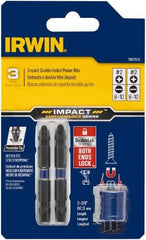 Irwin - 3 Piece, Phillips, Slotted Handle, Double End Bit Set - No. 2 Phillips - Eagle Tool & Supply