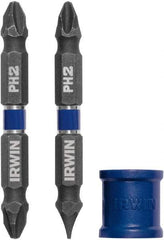 Irwin - 3 Piece, Phillips, Slotted Handle, Double End Bit Set - No. 2 Phillips - Eagle Tool & Supply