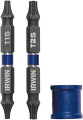 Irwin - 3 Piece, Torx Handle, Double End Bit Set - No. 2 Phillips - Eagle Tool & Supply