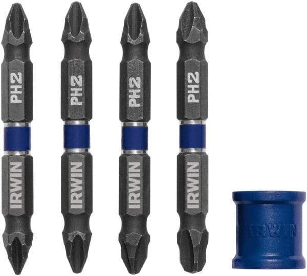 Irwin - 5 Piece, Phillips Handle, Double End Bit Set - No. 1 to No. 3 Phillips - Eagle Tool & Supply