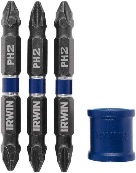 Irwin - 4 Piece, Phillips Handle, Double End Bit Set - No. 2 to No. 3 Phillips - Eagle Tool & Supply