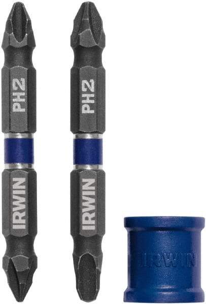 Irwin - 3 Piece, Phillips Handle, Double End Bit Set - No. 1 to No. 3 Phillips - Eagle Tool & Supply