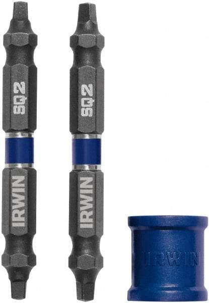 Irwin - 3 Piece, Square Handle, Double End Bit Set - #2 - Eagle Tool & Supply