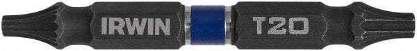 Irwin - T15 x T20 D/E Torx Screwdriver Bit - 1/4" Hex Drive, 2-3/8" OAL - Eagle Tool & Supply