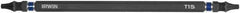 Irwin - T15 x T15 D/E Torx Screwdriver Bit - 1/4" Hex Drive, 6" OAL - Eagle Tool & Supply