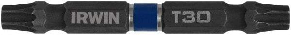 Irwin - T30 x T30 Torx Bit - 1/4" Hex Drive, 2-3/8" OAL - Eagle Tool & Supply