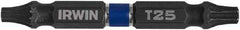 Irwin - T20 x T25 Torx Bit - 1/4" Hex Drive, 2-3/8" OAL - Eagle Tool & Supply