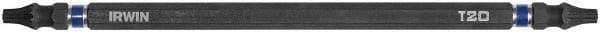 Irwin - T20 x T20 Torx Bit - 1/4" Hex Drive, 6" OAL - Eagle Tool & Supply