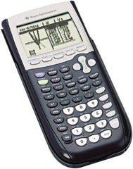 Texas Instruments - LCD Scientific Calculator - 3-3/8 x 7-1/2 Display Size, Black, Battery Powered, 10-1/2" Long x 7-1/2" Wide - Eagle Tool & Supply