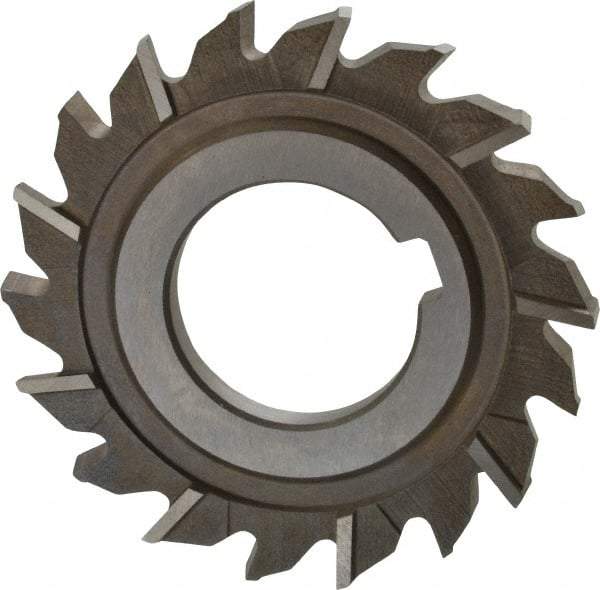 Keo - 3" Diam x 1/4" Width of Cut, 18 Teeth, High Speed Steel Side Milling Cutter - Staggered Teeth, Uncoated - Eagle Tool & Supply