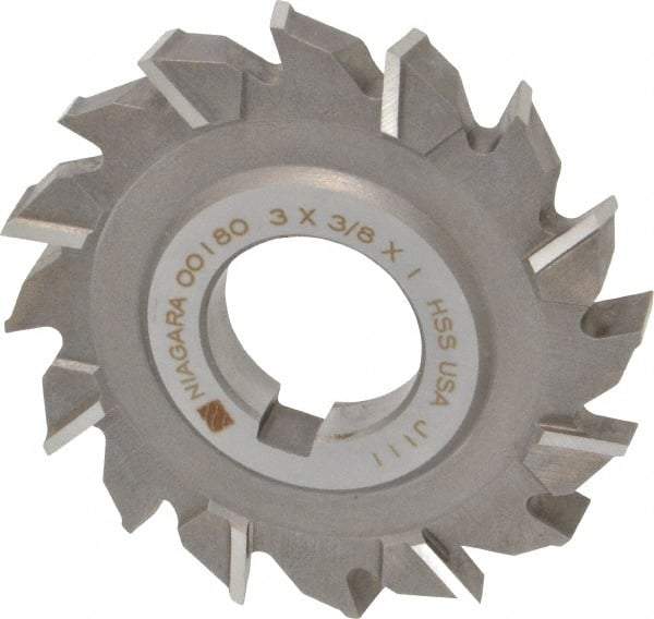 Keo - 3" Diam x 3/8" Width of Cut, 16 Teeth, High Speed Steel Side Milling Cutter - Staggered Teeth, Uncoated - Eagle Tool & Supply