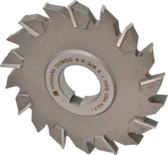 Keo - 4" Diam x 3/8" Width of Cut, 18 Teeth, High Speed Steel Side Milling Cutter - Staggered Teeth, Uncoated - Eagle Tool & Supply