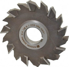 Keo - 4" Diam x 1/2" Width of Cut, 18 Teeth, High Speed Steel Side Milling Cutter - Staggered Teeth, Uncoated - Eagle Tool & Supply