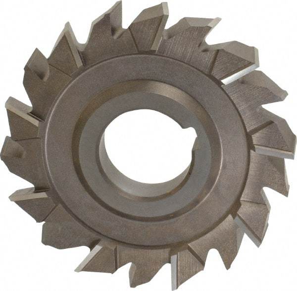 Keo - 4" Diam x 5/8" Width of Cut, 18 Teeth, High Speed Steel Side Milling Cutter - Staggered Teeth, Uncoated - Eagle Tool & Supply