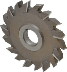 Keo - 4-1/2" Diam x 1/2" Width of Cut, 18 Teeth, High Speed Steel Side Milling Cutter - Staggered Teeth, Uncoated - Eagle Tool & Supply