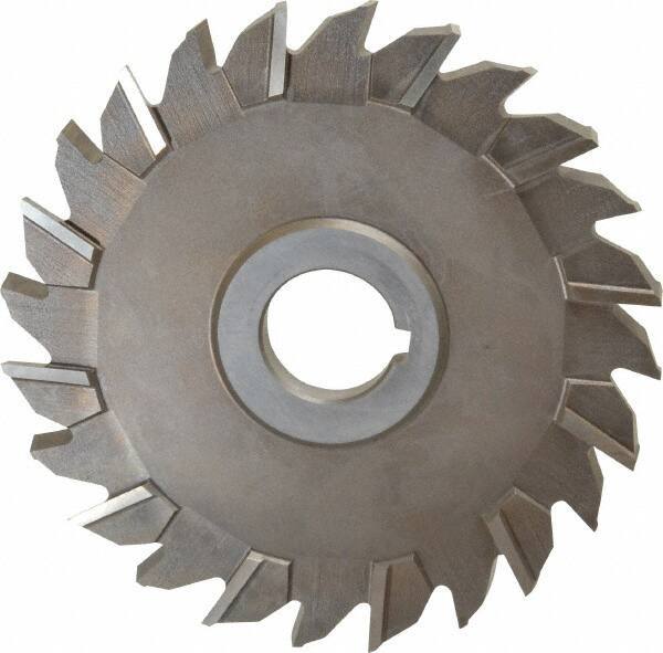 Keo - 5" Diam x 3/8" Width of Cut, 24 Teeth, High Speed Steel Side Milling Cutter - Staggered Teeth, Uncoated - Eagle Tool & Supply