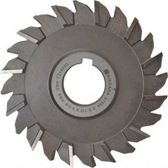 Keo - 5" Diam x 1/2" Width of Cut, 24 Teeth, High Speed Steel Side Milling Cutter - Staggered Teeth, Uncoated - Eagle Tool & Supply