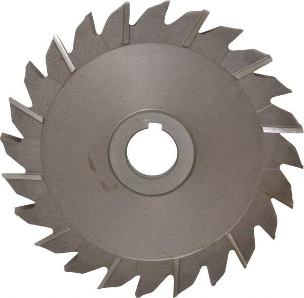 Keo - 6" Diam x 5/16" Width of Cut, 24 Teeth, High Speed Steel Side Milling Cutter - Staggered Teeth, Uncoated - Eagle Tool & Supply