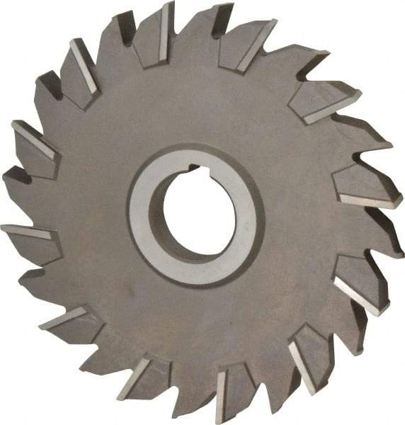 Keo - 6" Diam x 1/2" Width of Cut, 24 Teeth, High Speed Steel Side Milling Cutter - Staggered Teeth, Uncoated - Eagle Tool & Supply