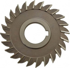 Keo - 4" Diam x 1/4" Width of Cut, 24 Teeth, High Speed Steel Side Milling Cutter - Straight Teeth, Uncoated - Eagle Tool & Supply