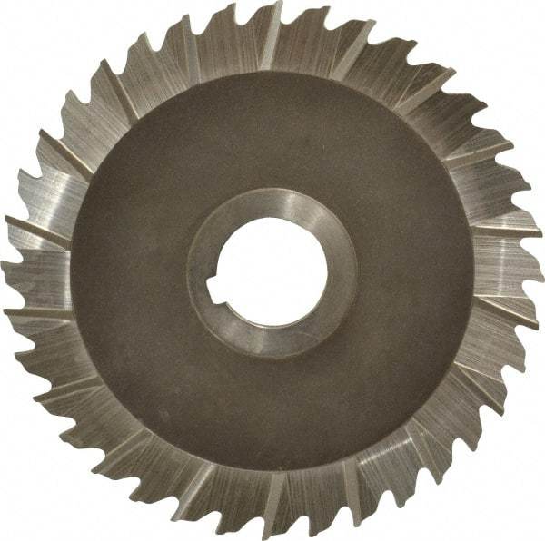 Keo - 5" Blade Diam x 1/8" Blade Thickness, 1" Hole, 36 Teeth, High Speed Steel Side Chip Saw - Staggered Tooth, Arbor Connection, Right Hand Cut, Uncoated - Eagle Tool & Supply