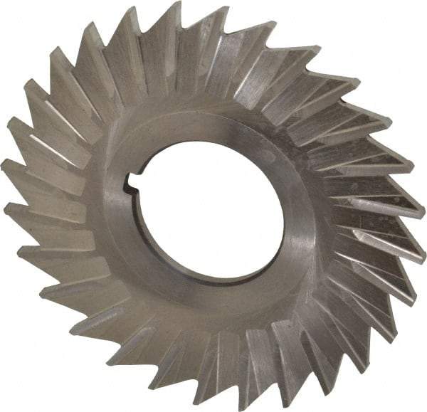 Keo - 2-1/2" Blade Diam x 3/32" Blade Thickness, 7/8" Hole, 28 Teeth, High Speed Steel Side Chip Saw - Straight Tooth, Arbor Connection, Right Hand Cut, Uncoated, with Keyway - Eagle Tool & Supply