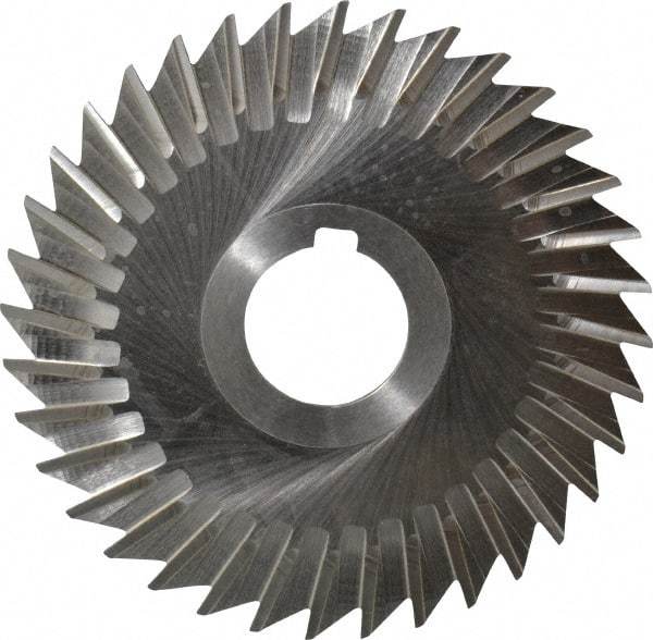 Keo - 4" Blade Diam x 1/16" Blade Thickness, 1" Hole, 36 Teeth, High Speed Steel Side Chip Saw - Straight Tooth, Arbor Connection, Right Hand Cut, Uncoated, with Keyway - Eagle Tool & Supply