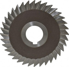 Keo - 4" Blade Diam x 3/32" Blade Thickness, 1" Hole, 36 Teeth, High Speed Steel Side Chip Saw - Straight Tooth, Arbor Connection, Right Hand Cut, Uncoated, with Keyway - Eagle Tool & Supply