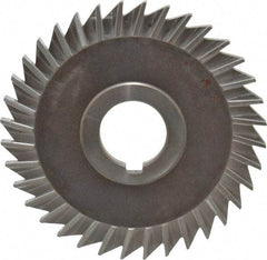 Keo - 4" Blade Diam x 3/16" Blade Thickness, 1" Hole, 36 Teeth, High Speed Steel Side Chip Saw - Straight Tooth, Arbor Connection, Right Hand Cut, Uncoated, with Keyway - Eagle Tool & Supply