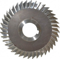 Keo - 5" Blade Diam x 1/8" Blade Thickness, 1-1/4" Hole, 40 Teeth, High Speed Steel Side Chip Saw - Straight Tooth, Arbor Connection, Right Hand Cut, Uncoated, with Keyway - Eagle Tool & Supply