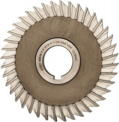 Keo - 5" Blade Diam x 3/16" Blade Thickness, 1-1/4" Hole, 40 Teeth, High Speed Steel Side Chip Saw - Straight Tooth, Arbor Connection, Right Hand Cut, Uncoated, with Keyway - Eagle Tool & Supply