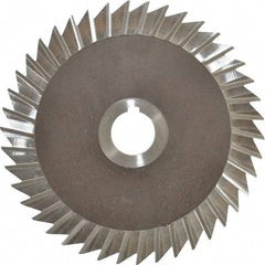 Keo - 6" Blade Diam x 1/8" Blade Thickness, 1" Hole, 42 Teeth, High Speed Steel Side Chip Saw - Straight Tooth, Arbor Connection, Right Hand Cut, Uncoated, with Keyway - Eagle Tool & Supply