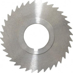 Keo - 2-1/2" Diam x 3/64" Blade Thickness x 7/8" Arbor Hole Diam, 36 Tooth Slitting and Slotting Saw - Arbor Connection, Right Hand, Uncoated, High Speed Steel, 10° Rake, Concave Ground - Eagle Tool & Supply