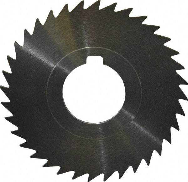 Keo - 3" Diam x 1/16" Blade Thickness x 1" Arbor Hole Diam, 36 Tooth Slitting and Slotting Saw - Arbor Connection, Right Hand, Uncoated, High Speed Steel, 10° Rake, Concave Ground - Eagle Tool & Supply