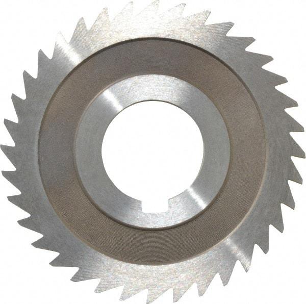 Keo - 3" Diam x 3/32" Blade Thickness x 1" Arbor Hole Diam, 36 Tooth Slitting and Slotting Saw - Arbor Connection, Right Hand, Uncoated, High Speed Steel, 10° Rake, Concave Ground - Eagle Tool & Supply