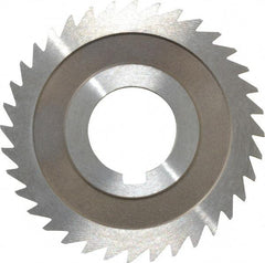 Keo - 3" Diam x 3/32" Blade Thickness x 1" Arbor Hole Diam, 36 Tooth Slitting and Slotting Saw - Arbor Connection, Right Hand, Uncoated, High Speed Steel, 10° Rake, Concave Ground - Eagle Tool & Supply