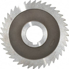 Keo - 4" Diam x 1/8" Blade Thickness x 1" Arbor Hole Diam, 40 Tooth Slitting and Slotting Saw - Arbor Connection, Right Hand, Uncoated, High Speed Steel, Concave Ground, Contains Keyway - Eagle Tool & Supply