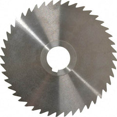 Keo - 5" Diam x 1/16" Blade Thickness x 1" Arbor Hole Diam, 44 Tooth Slitting and Slotting Saw - Arbor Connection, Right Hand, Uncoated, High Speed Steel, Concave Ground, Contains Keyway - Eagle Tool & Supply