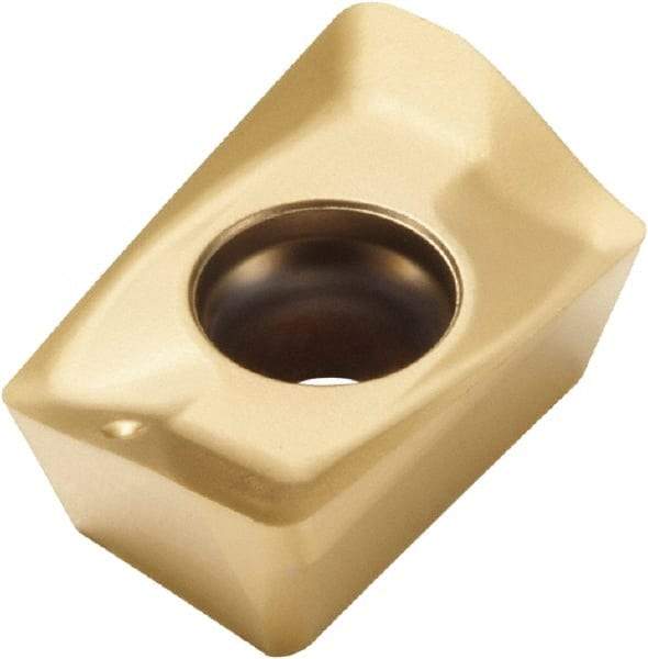 Seco - XOEX120420 E06 Grade F40M Carbide Milling Insert - TiAlN/TiN Finish, 0.199" Thick, 0.079" Corner Radius - Eagle Tool & Supply