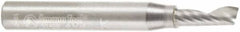 Amana Tool - 3/16" Cutting Diam x 1/2" Length of Cut, 1 Flute, Upcut Spiral Router Bit - Uncoated, Right Hand Cut, Solid Carbide, 2" OAL x 1/4" Shank Diam, 30° Helix Angle - Eagle Tool & Supply